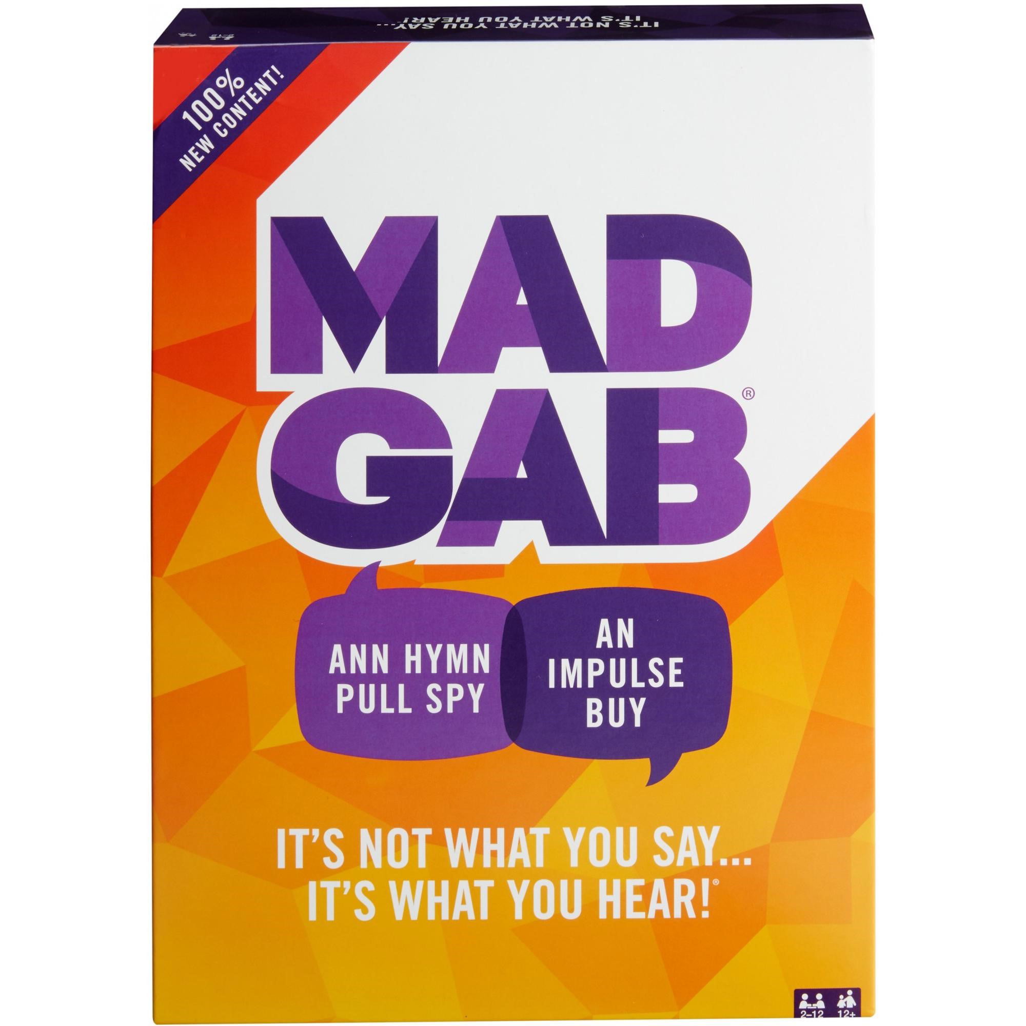 Mattel Mad GAB 2005 Party Card Game 2 to 12 Players Adult Ages 10 for sale online 