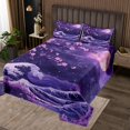 thumbnail image 2 of Erosebridal Japanese Style Coverlet Set Twin, Pink Cherry Blossoms Bedding Set, Ocean Wave Room Decor 2pcs, 2 of 5