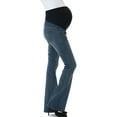 thumbnail image 3 of Maternity Women's Flare Leg Denim Jeans - Medium Indigo 29, 3 of 4