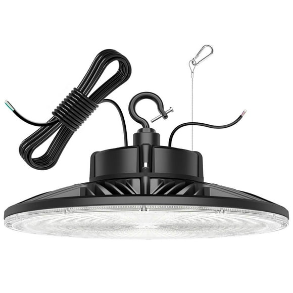 YELLORE 480V High Bay LED Lights 240W 36000LM(150LM/W) UL DLC Listed 0-10V Dimmable UFO High Bay Lighting 240W 200W 150W Adjustable 5000K IP65 Barn Workshop Warehouse Gym Factory Light