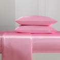 thumbnail image 4 of Betsey Johnson  Solid Satin Pink King Sheet Set, 4 of 7