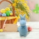 thumbnail image 1 of Estatua de Conejo de Pascua con Purpurina, Decoración de Mesa, Estatua de Conejo de Pascua de Espuma Flocada, Decoración de Interior de 5,9 Pulgadas de Alto., 1 of 2