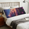 thumbnail image 5 of Bingfone Body Pillow Cover Long Pillow Case with Zipper Decorative Bedding Pillowcase 20"x54" Soft Cushion Pillow Case for Bedroom (without pillow core) -Dreamy Dandelion Sunset, 5 of 6