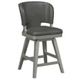 thumbnail image 2 of Home Square Wood Swivel Counter Height Stool in Silver - Set of 3, 2 of 11
