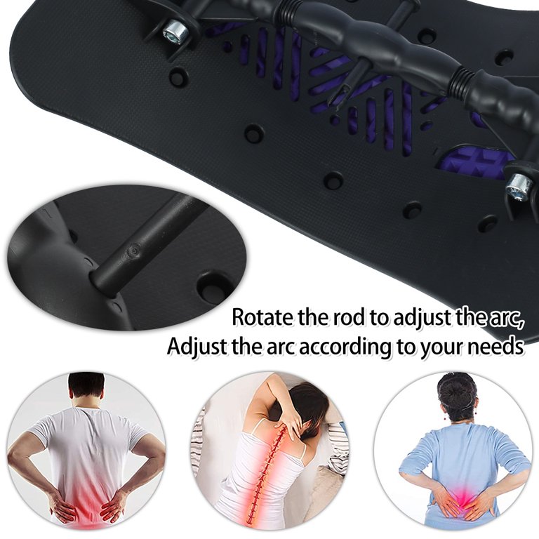 Back Stretcher Multi-Level Lumbar Support Adjustable Back Massager with  Acupressure Points Spine Deck Back Pain Relief Device for Relieving  Herniated