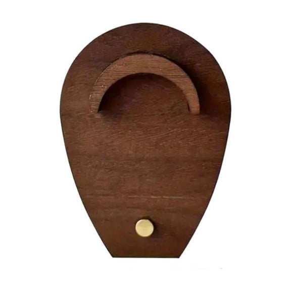Wood Walnut Portrait Necklace Display Rack Pendant Organizer Jewelry Display Stand Bracelet Holder Jewellery Props Wooden Case