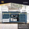 thumbnail image 2 of Rio Salto Mini Gold Barn Door Hardware Kit with Handles, Double Pannel Cabinet Sliding Barn Hardware Track for Sliding Furniture Light Gold, 4FT Track Kit Plus Handles Double Door, 2 of 5