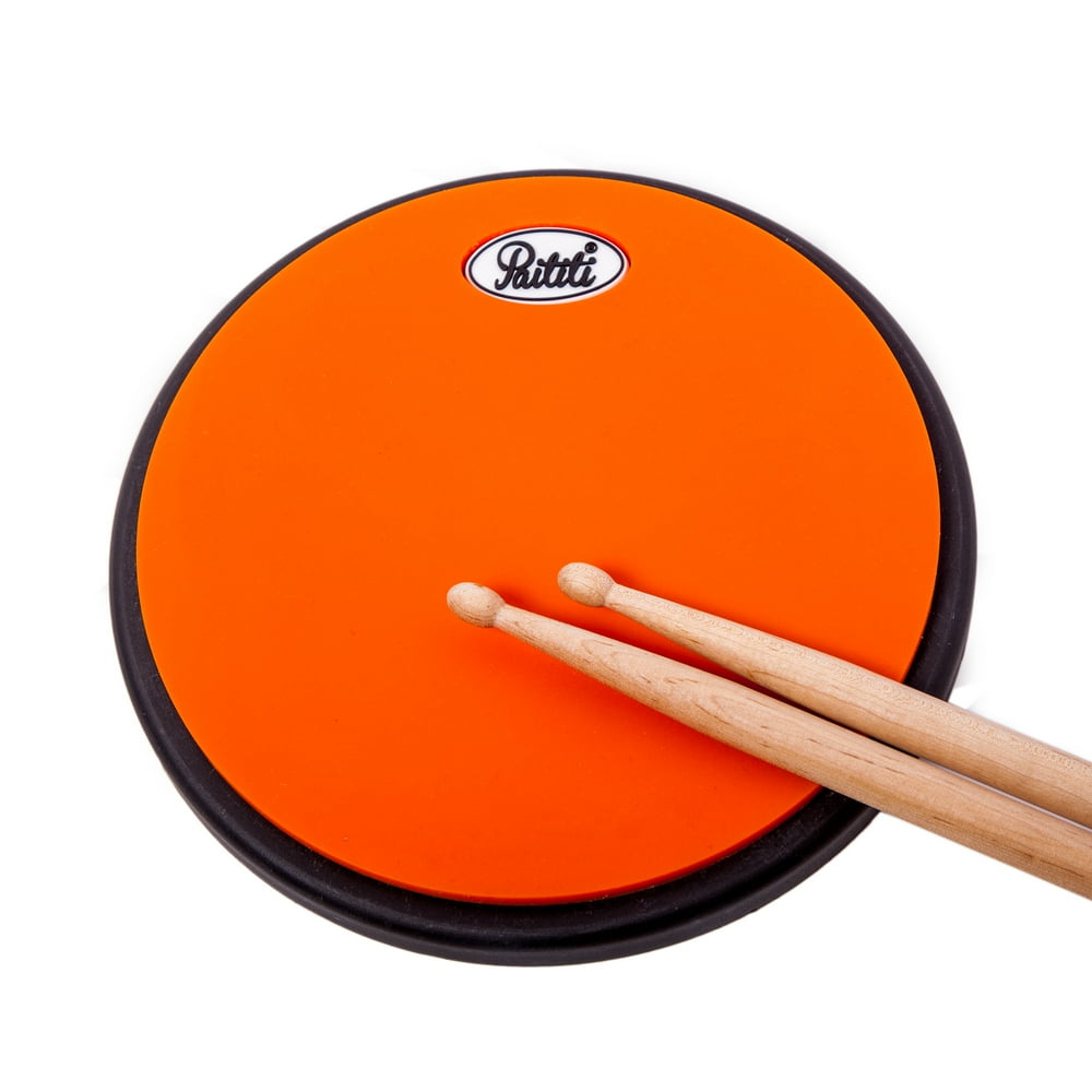 PAITITI 8 Inch Silent Portable Practice Drum Pad Round Shape with