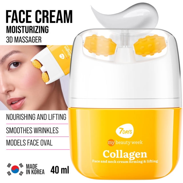7DAYS Face Moisturizer with Collagen and Face Roller for Firming
