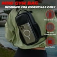 thumbnail image 5 of NoorSouk Mini Magnetic Gym Bag with Transparent Touchscreen Phone Pocket - 24 oz Water Bottle Compatible Small Workout Bag Attach to All Gym Equipment, 5 of 8