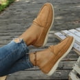 thumbnail image 4 of Samdudou Womens Loafers Casual Slip On Flat Shoes Closed Toe Faux Suede Moccasins Lightweight Walking Footwear for Daily Office Use, 4 of 8