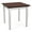 Cocoa Walnut, variant on Lesro Lenox Steel Metal Modern Waiting Room Guest End Table in Silver and Cocoa Walnut