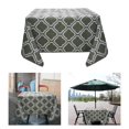 Waterproof Oilproof Polyester Zippered Patio Tablecloth with 2.76