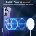 thumbnail image 3 of Case for iPhone 16, 360 Degree Rotating Ring Bracket, Support Magnetic Car Mount, Drop Protective Back Case, Anti-Scratch Translucent Ultra Slim Phone Cover for iPhone 16, Darkblue, 3 of 7