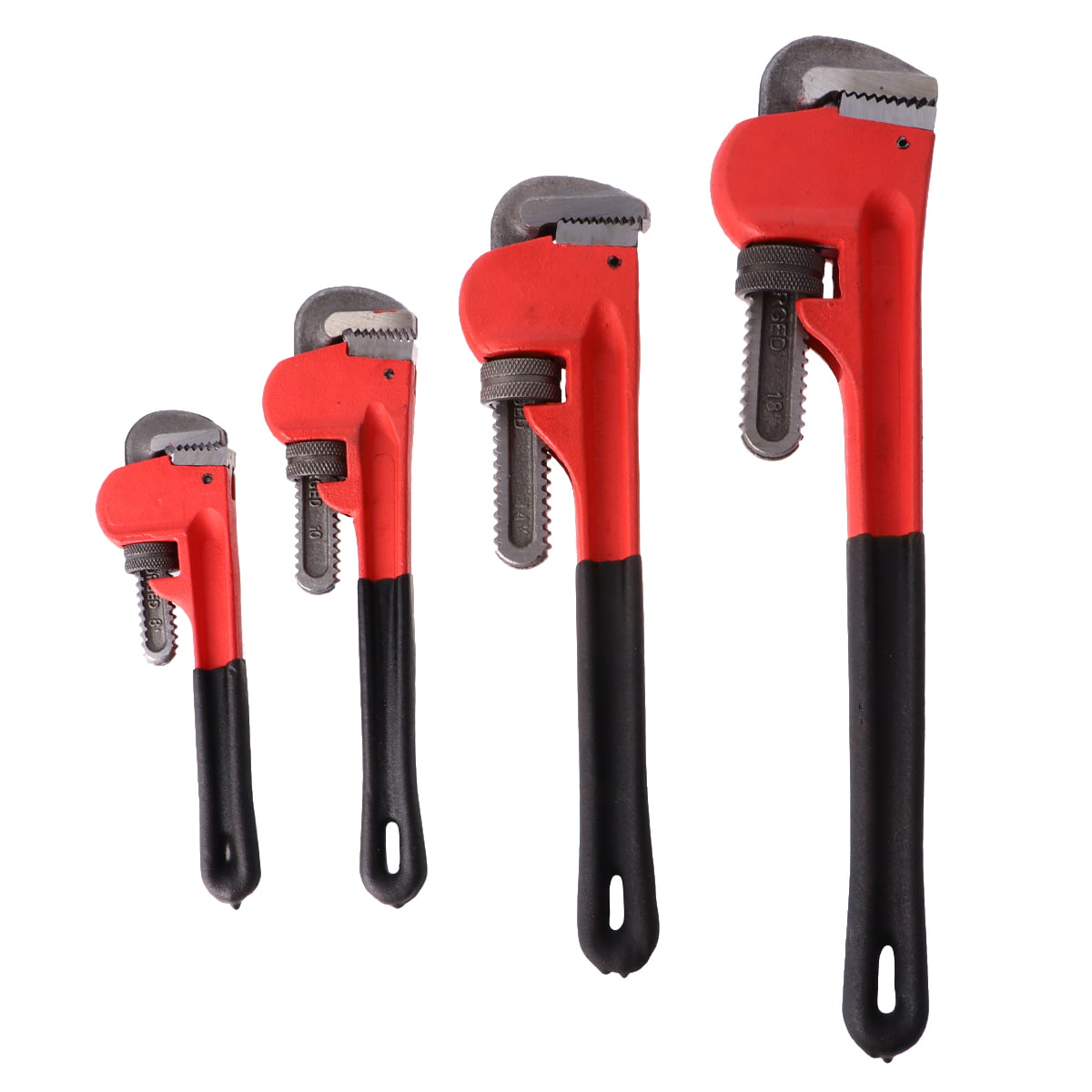 18in Iron Straight Pipe Adjustable Wrench Plumbing Water Gas Soft Grip 