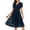Dark Blue, variant on Fesfesfes Women Gowns Lace Short Sleeves Party Dress Cocktail Prom Ballgown Vintage Dress Plus Size $10