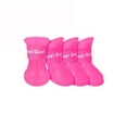 thumbnail image 1 of Puppy Dogs Candy Colors Anti-Slip Waterproof Rubber Rain Shoes Boots Paws Cover (Rose, L), 1 of 4
