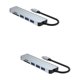 thumbnail image 1 of Estación de acoplamiento para portátil de 12 puertos, concentrador adaptador micro USB 3.0, 6 en 1, carcasa de aluminio multifunción, 1 of 6