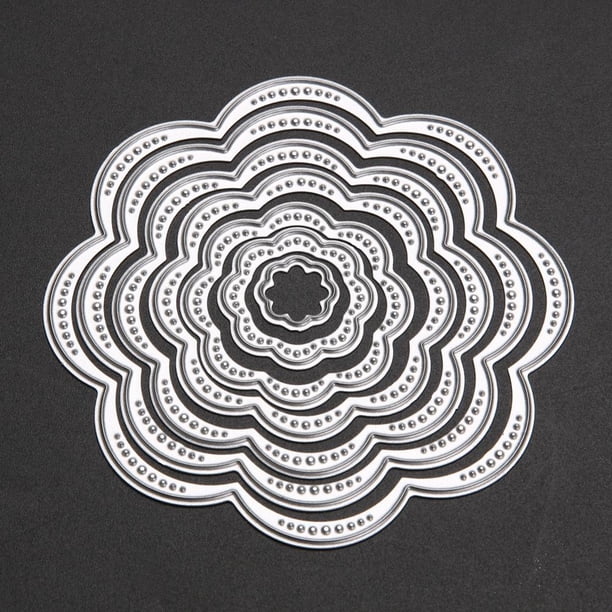 Cuadros Decorativos 7 unids/set círculos de flores troqueles de corte de Metal plantillas DIY Scrapbook