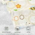 thumbnail image 4 of GZHJMY Face Hand Towel Set Bee Honeycomb Flowers Washcloth Washcloths, Quick-Dry Highly Absorbent Bath Towel- Pack of 2, 4 of 7