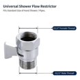 thumbnail image 5 of Water Flow Control Shut Off Valve, Brass Adjustable Water Pressure Regulator For Hand Held Shower Head & Bidet Sprayer (tangling), 5 of 5