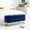 Blue, variant on Blue Velvet Storage Ottoman | Multifunctional for Various Purposes | High - Density Foam Padded | Offers Big Hidden Storage