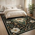 thumbnail image 3 of ODIKA 8'x10' Washable Area Rug Non-Slip Chair-Friendly Mat Snake Floral Boho Medallion Design With Vintage Vine Accents for Dining Room, Large Office, Lounge, 3 of 7