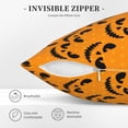 thumbnail image 5 of Square Decorative Throw Pillow Covers with Core, Halloween Ghost Faces Background Throw Pillows for Couch Sofa Bed Home Decor, 18"x18", 5 of 9