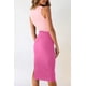 thumbnail image 5 of Vestido Midi Ajustado PRETTYGARDEN Sin Mangas con Corte Rosa M, 5 of 5