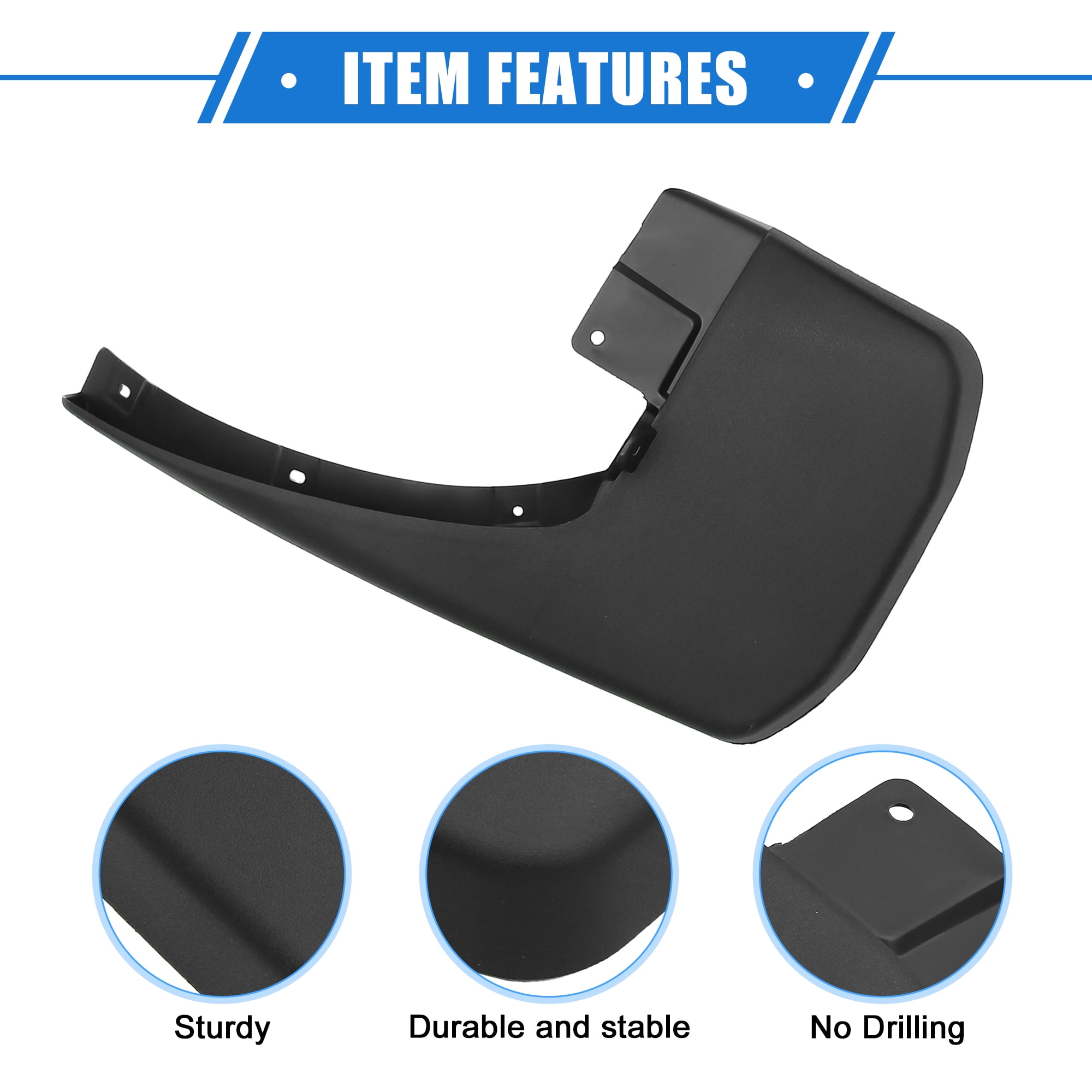 Unique Bargains Mud Flaps Kit for Nissan Frontier 2005-2023 Quality Plastic Black Front and Rear Splash Guards