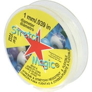 Stretch Magic Elastic Beading Cord - Clear Color, 1mm in Diameter, 25-Meter (82 ft) - Easy to Knot, Strong & Stretchy String for Making Beaded Jewelry