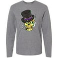 thumbnail image 3 of Inktastic Mardi Gras Skull with Cigar Long Sleeve T-Shirt, 3 of 5
