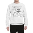 thumbnail image 2 of Wild Bobby Respect The Locals Save Our Oceans Dolphin Animal Lover Unisex Crewneck Graphic Sweatshirt, White, X-Large, 2 of 6