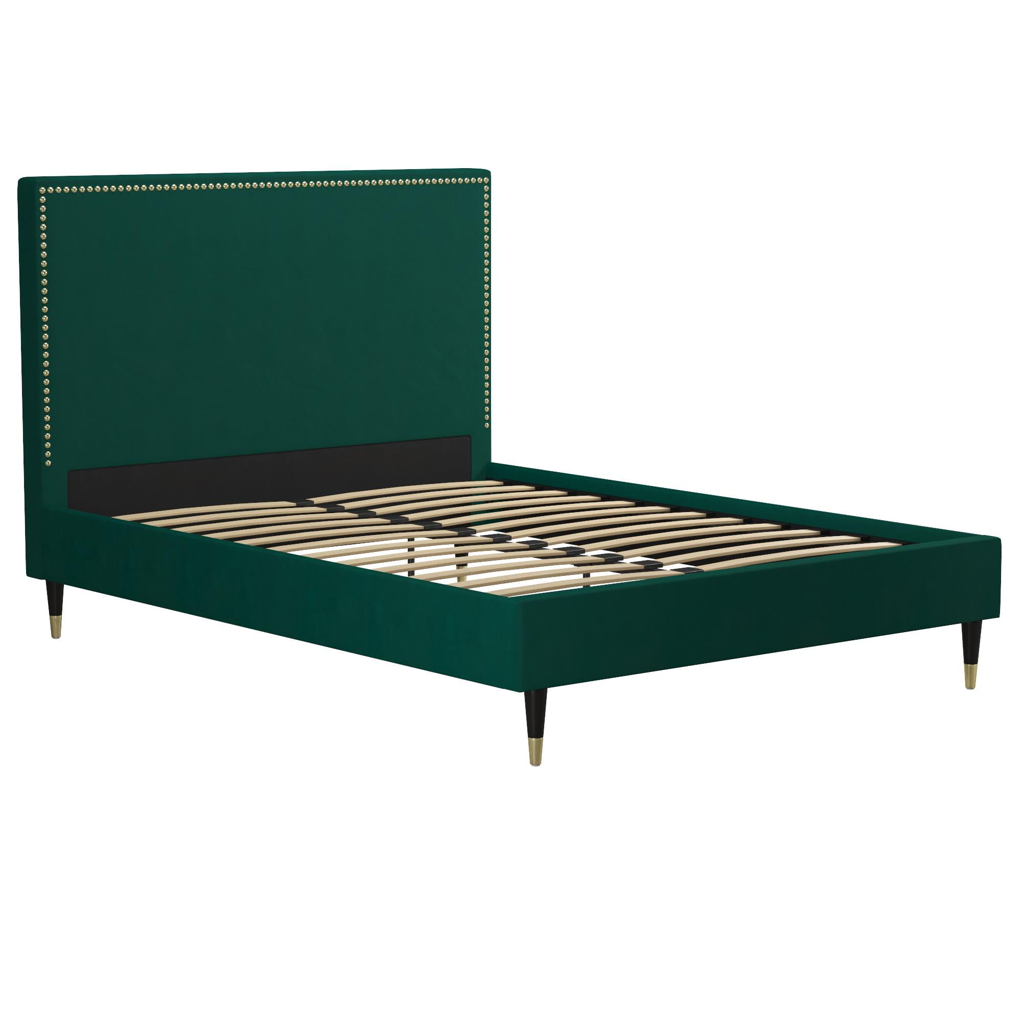 Emerald green 2024 tufted bed