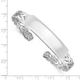 thumbnail image 3 of Sterling Silver Rhodium-plated with ID Plate Bangle QB478, 3 of 3