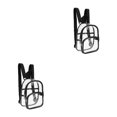 thumbnail image 1 of Minnieouse ajustable de PVC con : visible y conveniente para todos los días transparente de PVC informal con negra negro 2Conjunto, 1 of 6