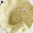 thumbnail image 5 of Cheers.US Women Girls Wide Brim Straw Hat Foldable Roll up Sunshade Packable Solid Color Sun Hat Cap for Summer, 5 of 7
