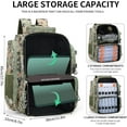 thumbnail image 6 of 42L Fishing Backpack with Rod Holders, Waterproof Fishing Tackle Backpack Fishing Bag with Hidden Shoulder Straps, Olive Camouflage, 6 of 16