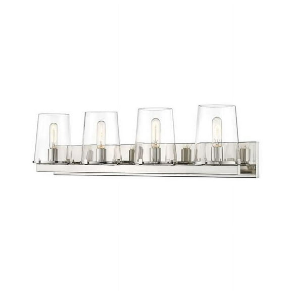 4 Light Bath Vanity In Industrial Style-9 Inches Tall And 37.5 Inches Wide Z-Lite 3032-4V-Pn
