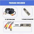 thumbnail image 3 of FITE ON 50ft Black BNC Video Power Wire Cord Replacement for Swann Night Owl CCTV Cameras Cable Black, 3 of 6
