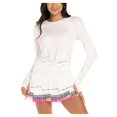 thumbnail image 2 of Women's Lucky In Love Wrap It Up Long Tennis Top, 2 of 4