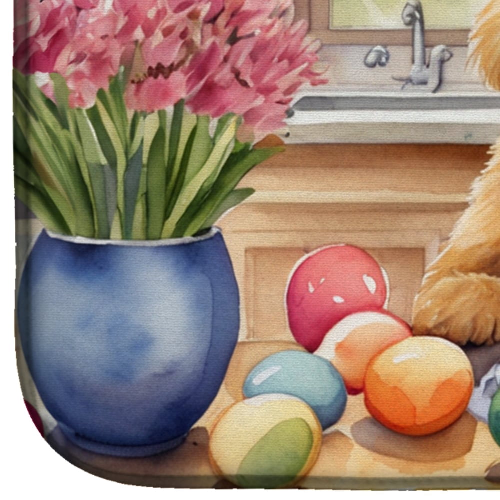 Carolines Treasures DAC6848DDM 21 x 14 in. Decorating Easter Lakeland Terrier Dish Drying Mat