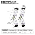thumbnail image 2 of Fuzoiu Lavender Flowers Print Athletic Crew Socks for Men & Women,Casual Crew Socks,Above Ankle Crew Socks for Business, Casual, 2 of 6