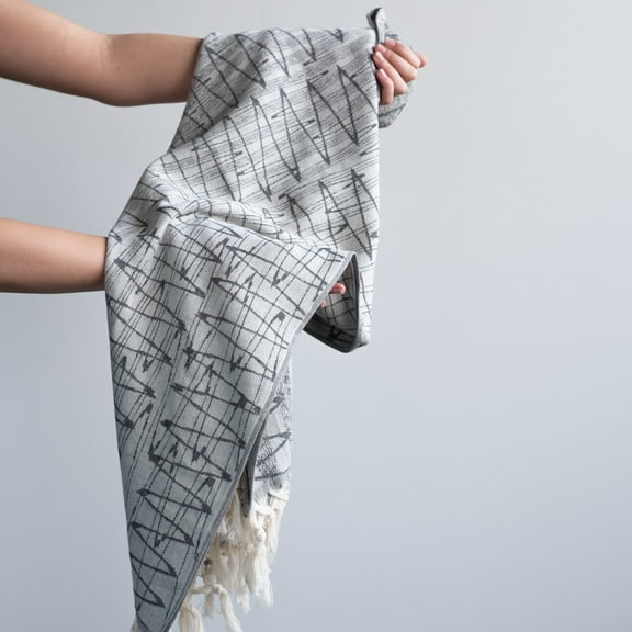 Urban Pera Ultra Soft Athena Turkish Towel 37x67 inches 100% Cotton, Grey