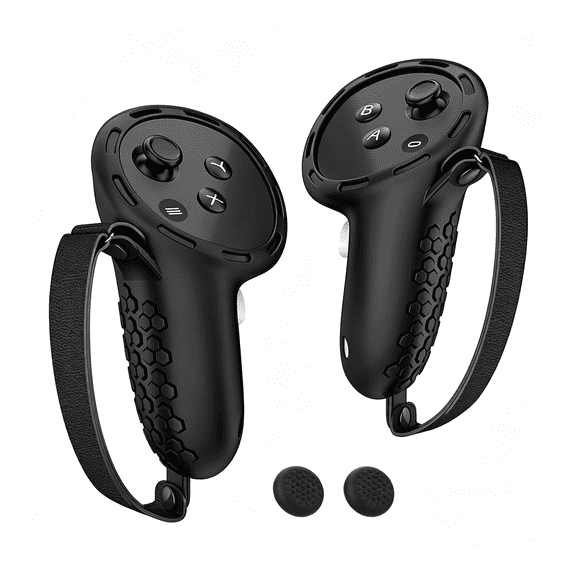 BESTSKY Controller Grip for Quest 3S Quest 3 Vr Accessories Grips Cover for Vr Touch Controllers Straps Silicone Covers Protector with Non-Slip Thumbstick Covers 1Pair