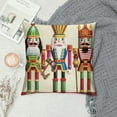 thumbnail image 2 of Nawypu  Christmas Santa Claus Nutcracker Throw Pillow Cover Nutcracker Santa Cushion Decoration Pillowcase Holiday Decoration for Sofa Couch Bed, 2 of 5