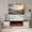 White, variant on 70" White Engineered Wood TV Stand with Electric Fireplace Fits Up to 75" TVs