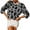 Black, variant on Fesfesfes Women Sweaters Long Sleeved V-Neck Leopard Print Casual Pullover Sweater Plus Size $10