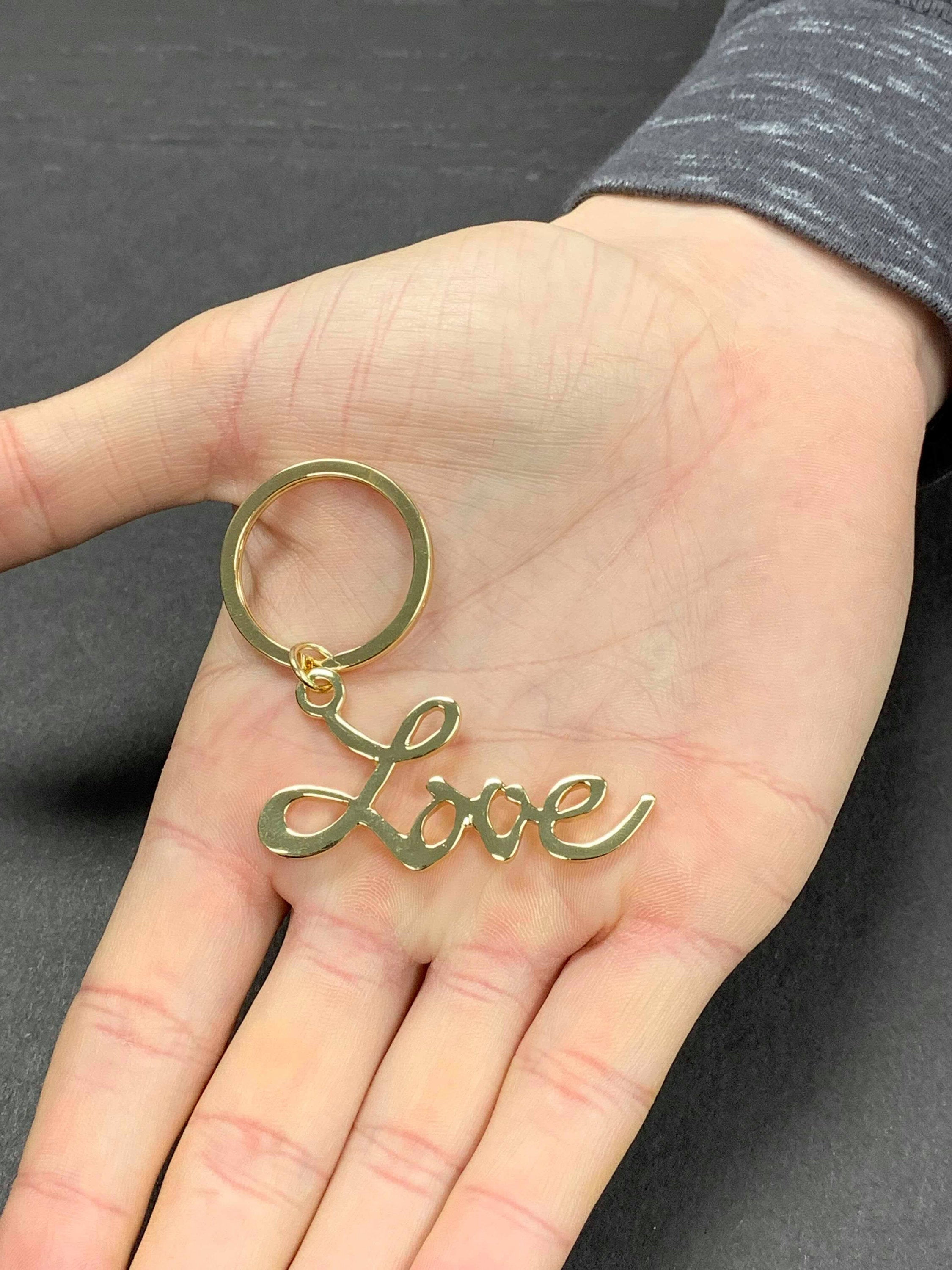 レア☆正規品☆SEXANDTHECITY★Loveキーリング Love Keychain Inspired by Carrie SATC Movie, Gold Alloy, 2.2