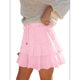 thumbnail image 2 of Falda Pantalón Estilo Bohemio con Volantes y para Mujer, Estilo Informal, de Cintura Alta, Color Rosa, Talla XXL, 2 of 8